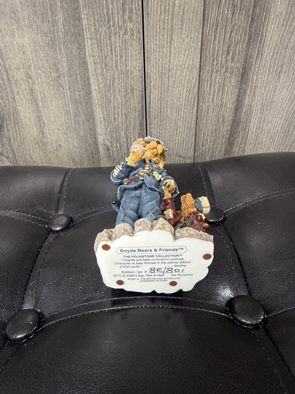 Boyds Bears Police Sgt Rex & Matt The Runaway Dog Figurine Folkstone Collection - Picture 6 of 6